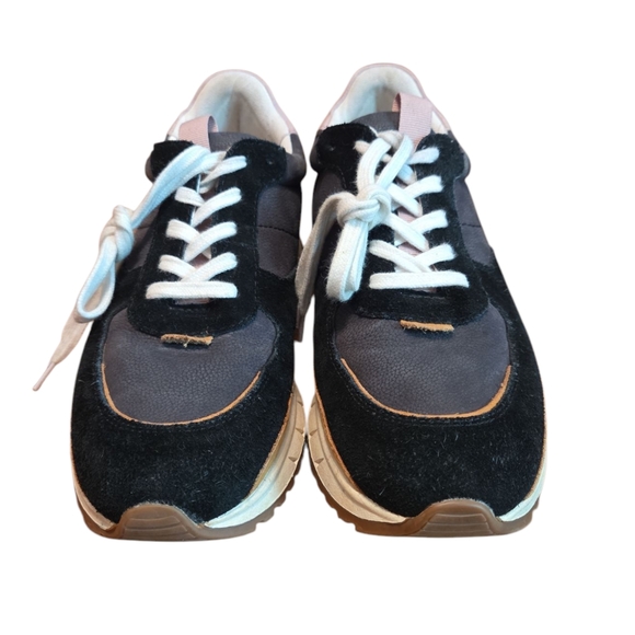 Madewell Black Kickoff Trainer Sneakers Nubuck Suede Shoe Size 7 - Picture 3 of 6